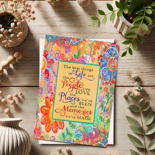 Carte Beaux souvenirs floraux transformés en amour inspi