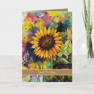 Carte Beaux Tournesols En Aquarelle