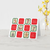 Carte Beaux voeux de Noël et de vacances en Carré (Fleur jaune)