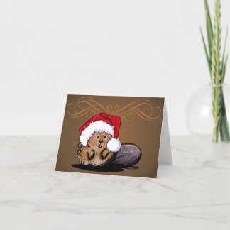 Carte Beaver de Noël