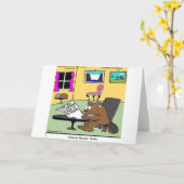 Carte Beaver Living Wills Rick London Funny (Fleur jaune)