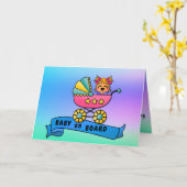 Carte Bébé à bord Félicitations pour la naissance des fi (Fleur jaune)