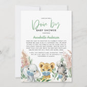 Carte Bébé adorable en voiture avec un masque covid (Devant)