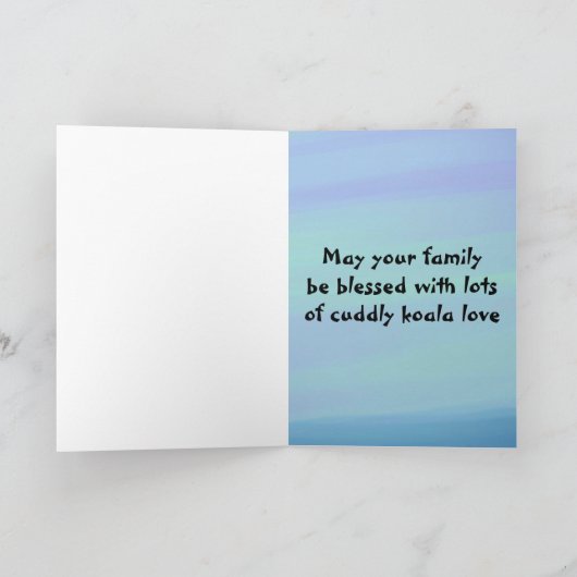 Carte Bébé adorable Koala (Intérieur)