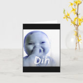 Carte Bébé Ai Drôle Dih Meme Brainrot (Fleur jaune)