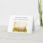 Carte Bébé Animaux sur Choo Choo Train : Nouveau bébé (Dos)