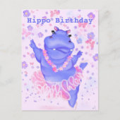 Carte bébé anniversaire Ballerina Hippo - Votre te (Devant)