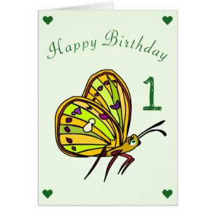 Carte bébé Anniversaire Petit Papillon - Personnal