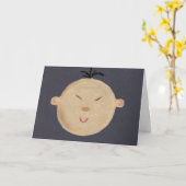 Carte Bébé asiatique (Fleur jaune)