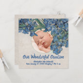 Carte Bébé avec Iris de Van Gogh (Devant/Arrière en situation)