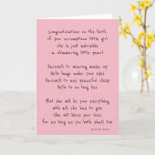 Carte Bébé bienvenu (Fleur jaune)