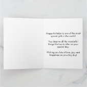 Carte Bébé blanc adorable licorne avec fleurs (Intérieur)