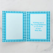 Carte Bébé Bleu mignon Bee Bee Custom Big (Intérieur)