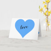 Carte bébé Blue Heart sur mesure (Fleur jaune)
