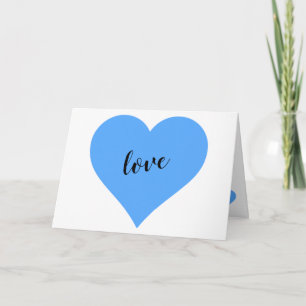 Carte bébé Blue Heart sur mesure