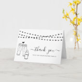 Carte Bébé Brassage Bière & Bébé Bouteille Merci toast (Fleur jaune)