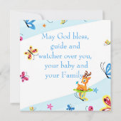 Carte Bébé cher (cerf) personnalisé   (Dos)