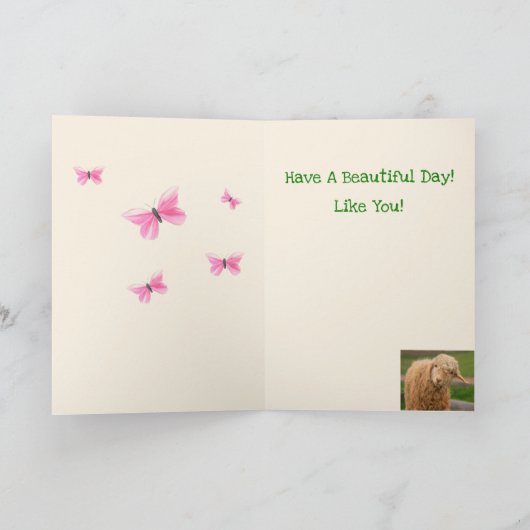 Carte Bébé chèvre Anniversaire (Intérieur)