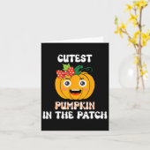 Carte Bébé Citrouille la Plus Mignonne du Champ  (Fleur jaune)