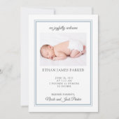 Carte bébé classique et élégante (Devant)