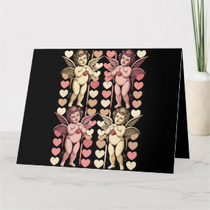 Carte Bébé Cupidon Coquette arc Rétro Saint-Valentin