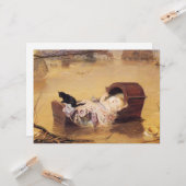 Carte Bébé dans un lit bébé pendant une inondation (par (Devant/Arrière en situation)