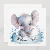 Carte bébé de bienvenue (Devant / Derrière)