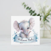 Carte bébé de bienvenue (Debout devant)