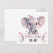 Carte bébé de bienvenue (Devant / Derrière)
