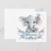 Carte bébé de bienvenue (Devant / Derrière)