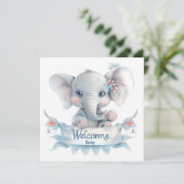 Carte bébé de bienvenue (Debout devant)