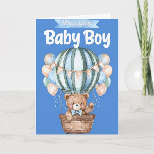 Carte bébé de bienvenue (Devant)