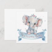 Carte bébé de bienvenue (Devant / Derrière)