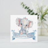 Carte bébé de bienvenue (Debout devant)
