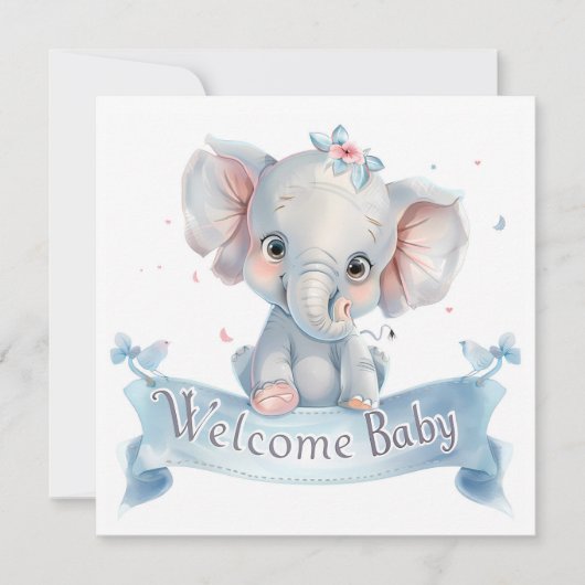 Carte bébé de bienvenue (Devant)