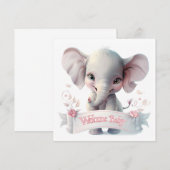 Carte bébé de bienvenue (Devant / Derrière)