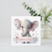 Carte bébé de bienvenue (Debout devant)