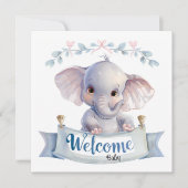 Carte bébé de bienvenue (Devant)