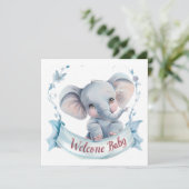 Carte bébé de bienvenue (Debout devant)