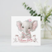 Carte bébé de bienvenue (Debout devant)