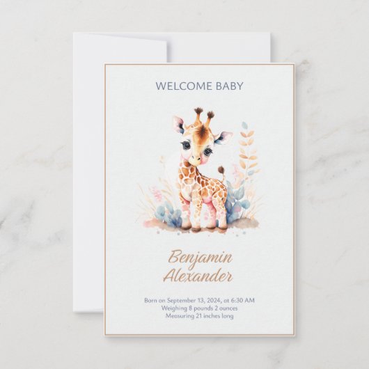 Carte bébé de bienvenue - Célébrez le nouvel arriv (Devant)