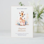 Carte bébé de bienvenue - Célébrez le nouvel arriv (Debout devant)