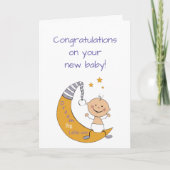 Carte Bébé de congratulation de Big Little One (Devant)