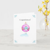 Carte Bébé de félicitations (Fleur jaune)