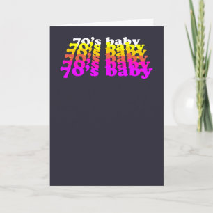 Carte bébé des années 70 Gen X anniversaire né dans les 