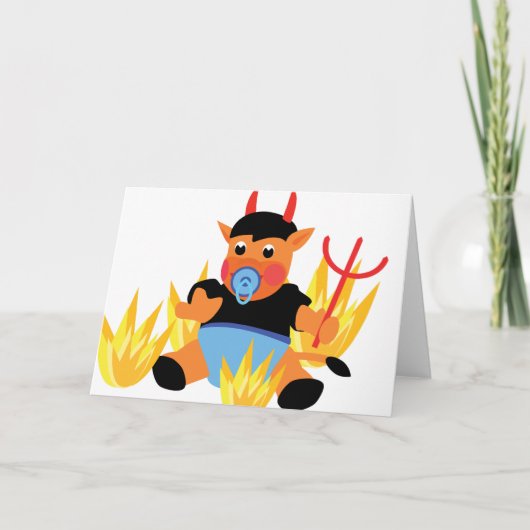 Carte bébé diable (Devant)
