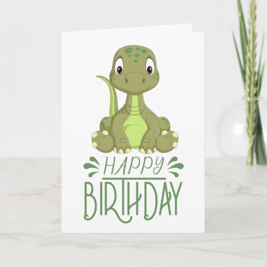 Carte bébé Dinosaur anniversaire (Devant)