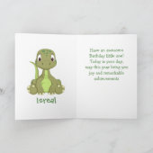 Carte bébé Dinosaur anniversaire (Intérieur)