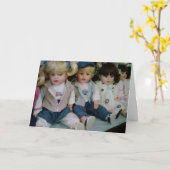 CARTE BÉBÉ DOLLARS DIT ***JOYEZ NOËL PETITE FILLE*** (Fleur jaune)