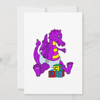 Carte Bébé Dragon avec blocs